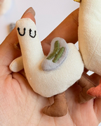 Cute Goose And Friends Stitched Fabric DIY Brooch Collection
