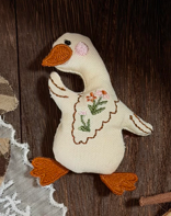 Cute Goose And Friends Stitched Fabric DIY Brooch Collection
