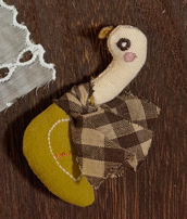 Cute Goose And Friends Stitched Fabric DIY Brooch Collection