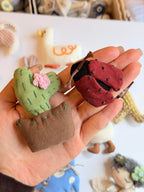 Whimsical Animal Stitched Fabric Brooch Pin