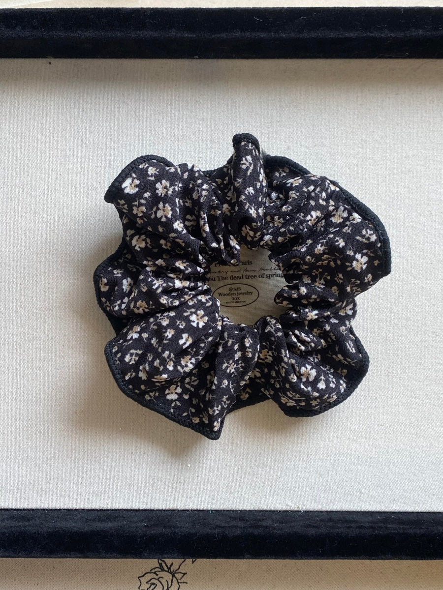 Polka Dot Organza Scrunchie Green Hair Accessory for Women