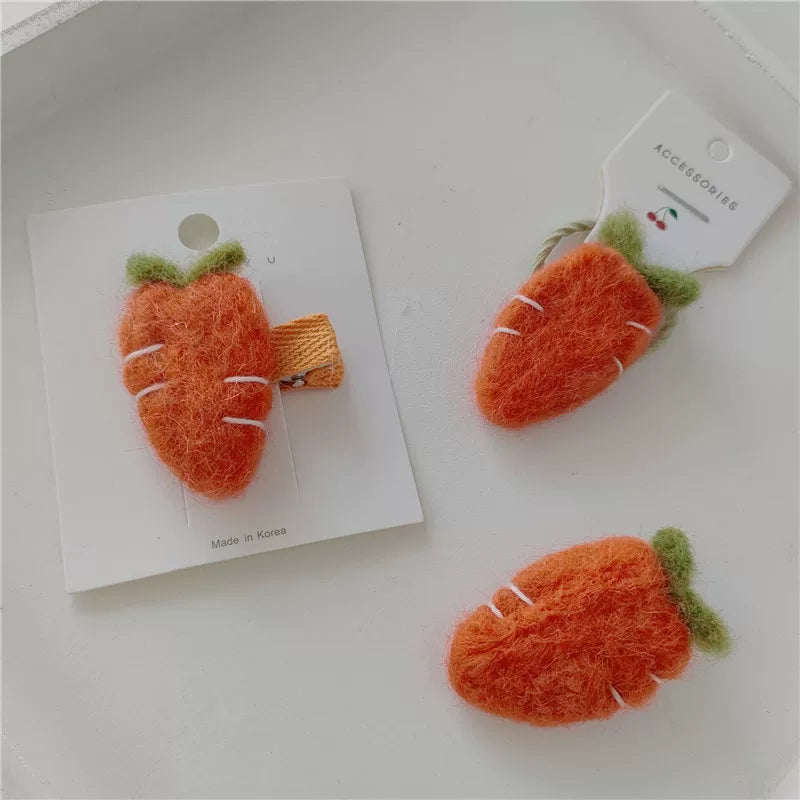 Cute Cartoon Wool Felt Carrot Accessory