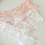 French-Inspired Vintage Sexy Panties with Thin Straps and Lace Trim