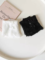 French-Inspired Vintage Mesh Panties with Bow and Lace Trim
