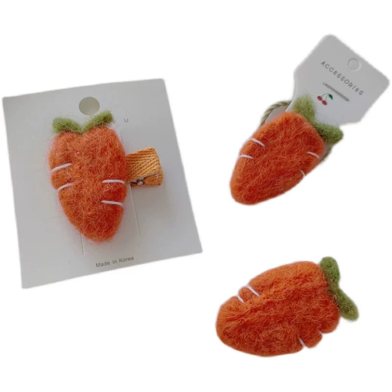 Cute Cartoon Wool Felt Carrot Accessory