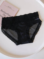 French-Inspired Vintage Sexy Panties with Lace Trim