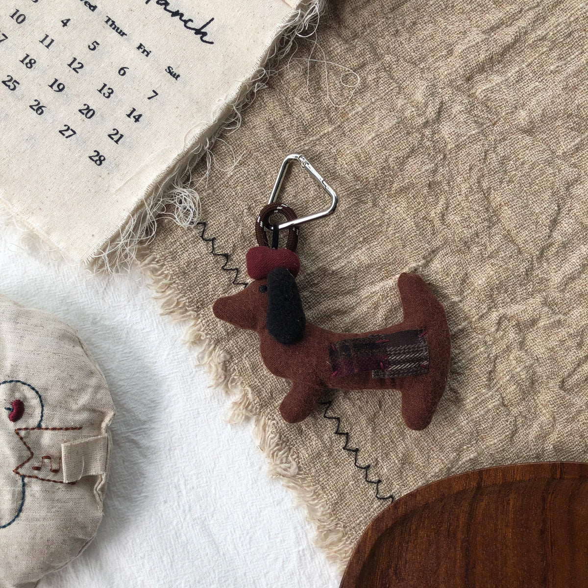 Cute Handmade Fabric Forest Mushroom Plant Bag Pendant Accessory