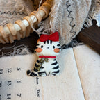 Cute Handmade Fabric Cotton Doll Brooch Pin Accessory