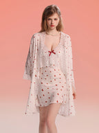 Women's Sexy Ice Silk Camisole Nightdress and Homewear Short Skirt