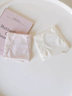 Seamless Ice Silk Panties with Lace Stitching and Pure Cotton Crotch