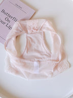 French-Inspired Vintage Panties with Satin Mesh and Lace Trim