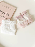 French-Inspired Vintage Panties with Bow and Lace Trim