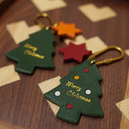 Cute Cartoon Handmade Leather Christmas Tree Pendant Accessory