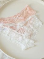French-Inspired Vintage Sexy Panties with Thin Straps and Lace Trim