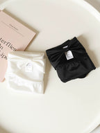 French-Inspired Vintage Panties with Bow Cutout and Lace Trim