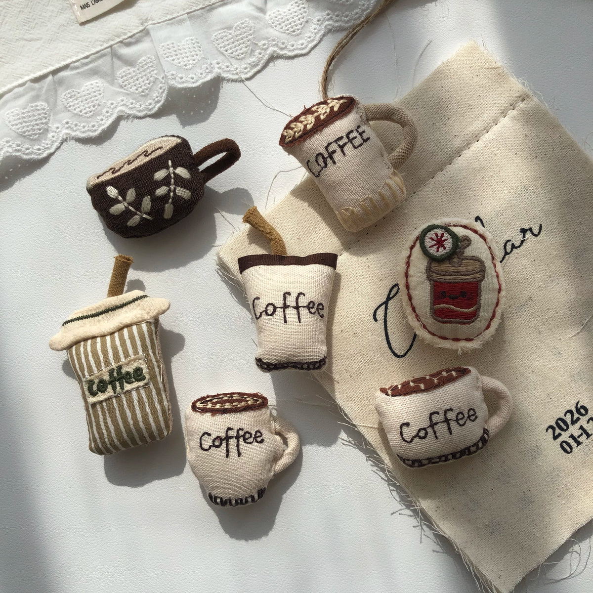 Cute Handmade Fabric Cotton Doll Brooch Pin Accessory