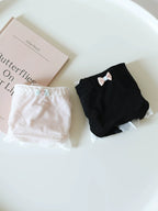 Sweet Ice Silk Panties with Bow Detail and Pure Cotton Crotch