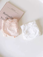 French-Inspired Soft Ice Silk Panties with Bow and Lace Trim