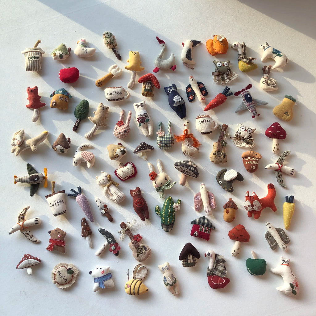 Cute Handmade Fabric Cotton Doll Brooch Pin Accessory