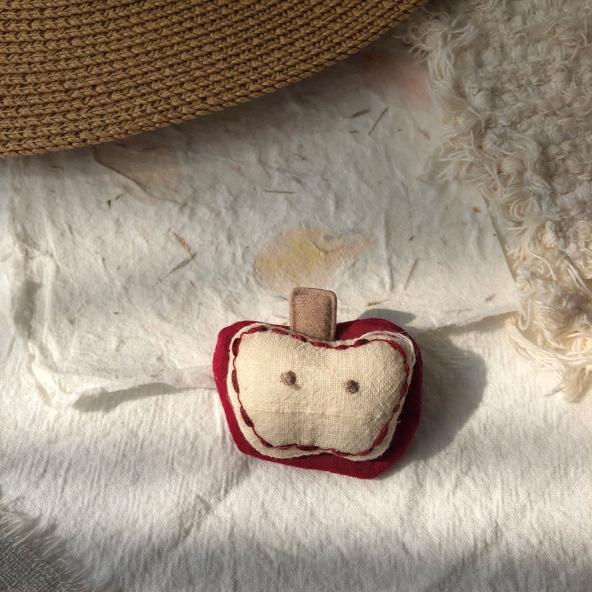 Cute Handmade Fabric Cotton Doll Brooch Pin Accessory