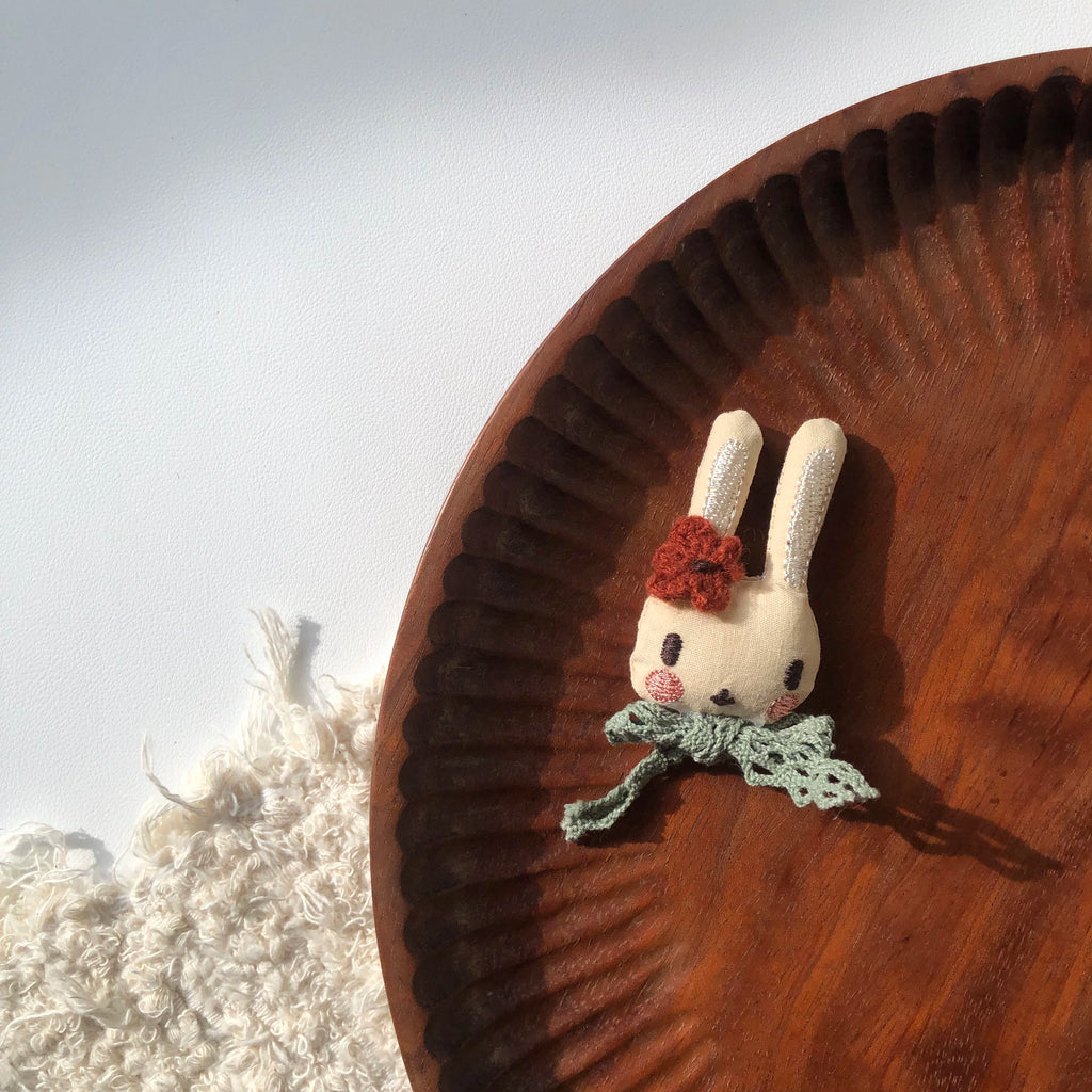 Cute Handmade Fabric Cotton Doll Brooch Pin Accessory