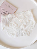 Sweet Mesh Panties with Bow Detail and Lace Trim