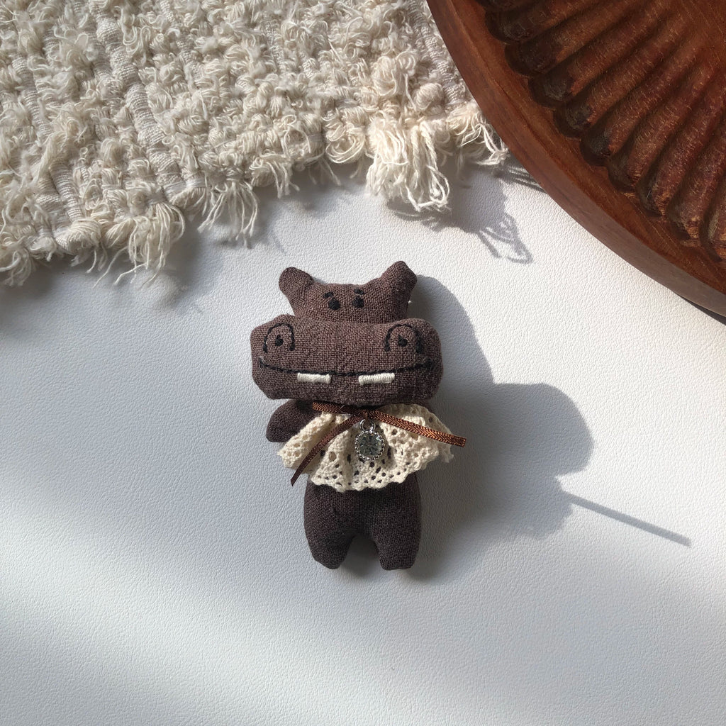 Cute Handmade Fabric Cotton Doll Brooch Pin Accessory