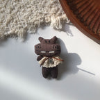 Cute Handmade Fabric Cotton Doll Brooch Pin Accessory