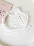 French-Inspired Vintage Mesh Panties with Bow and Lace Trim