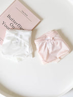 French-Style Satin Seamless Panties with Lace Trim