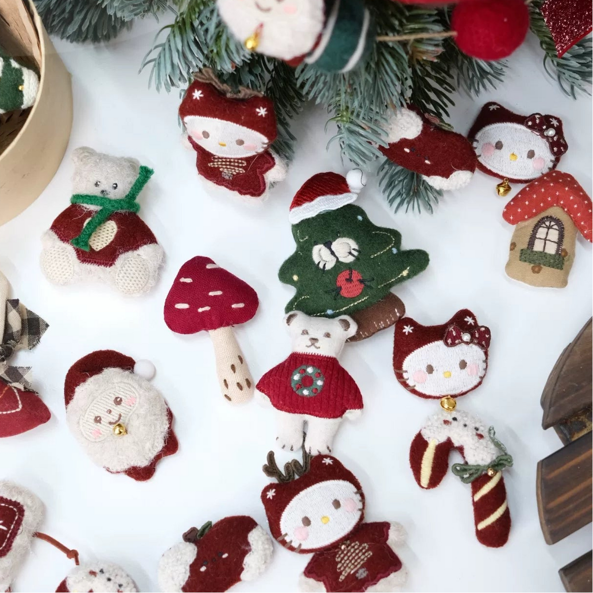Cute Cartoon Mori Style DIY Christmas Fabric Ornament Material