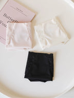 Seamless Ice Silk Panties with Lace Stitching and Pure Cotton Crotch