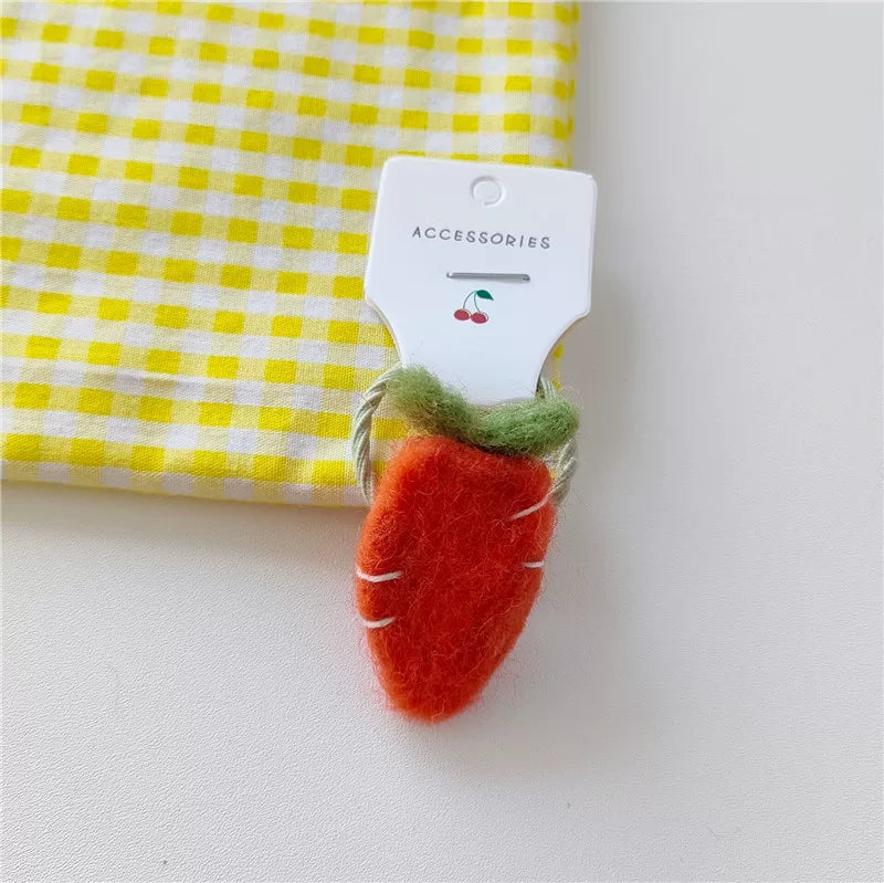 Cute Cartoon Wool Felt Carrot Accessory