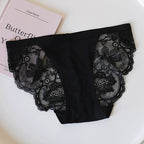French-Inspired Vintage Low Waist Panties with Lace Trim