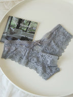 French-Inspired Vintage Sexy Panties with Thin Straps and Lace Trim