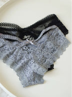 French-Inspired Vintage Sexy Panties with Thin Straps and Lace Trim