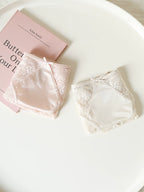 French-Inspired Vintage Panties with Lace Mesh and Cotton Crotch
