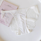 French-Inspired Vintage Low Waist Panties with Lace Trim