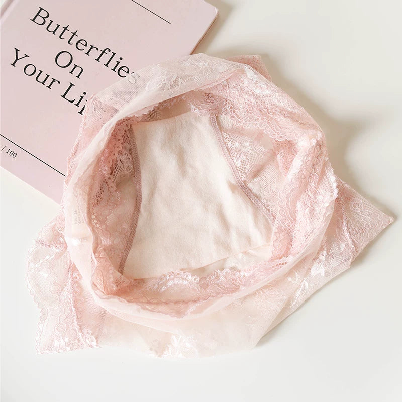 French-Inspired Vintage Panties with Lace Trim
