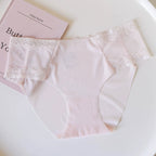 Seamless Lace Silk Panties with Delicate Trim