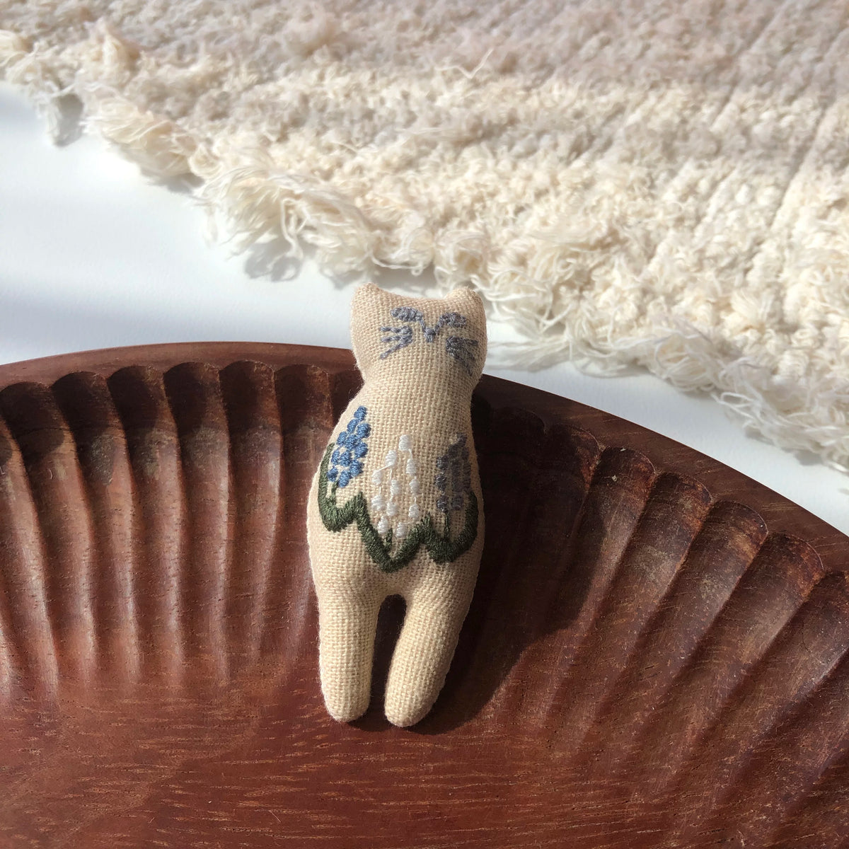 Cute Handmade Fabric Cotton Doll Brooch Pin Accessory