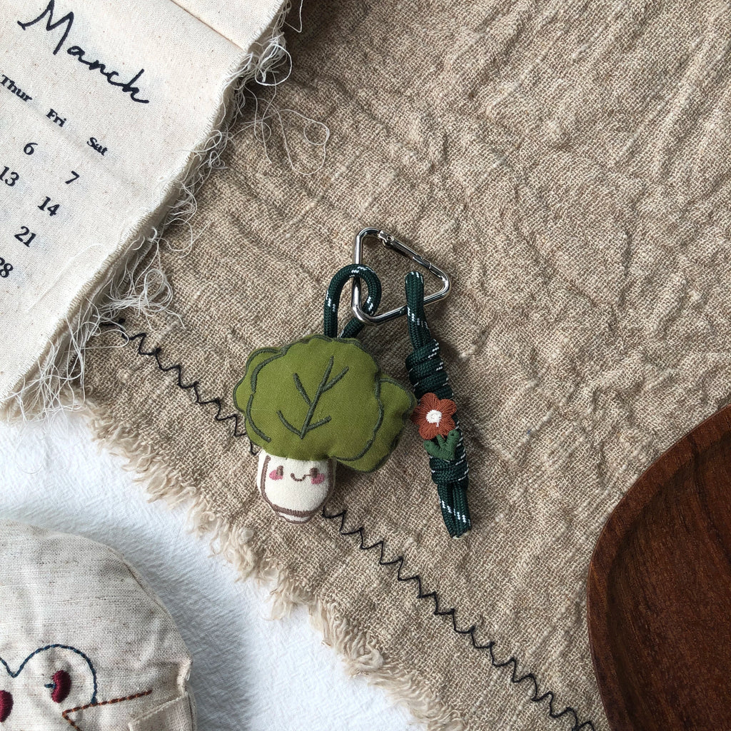 Cute Handmade Fabric Forest Mushroom Plant Bag Pendant Accessory