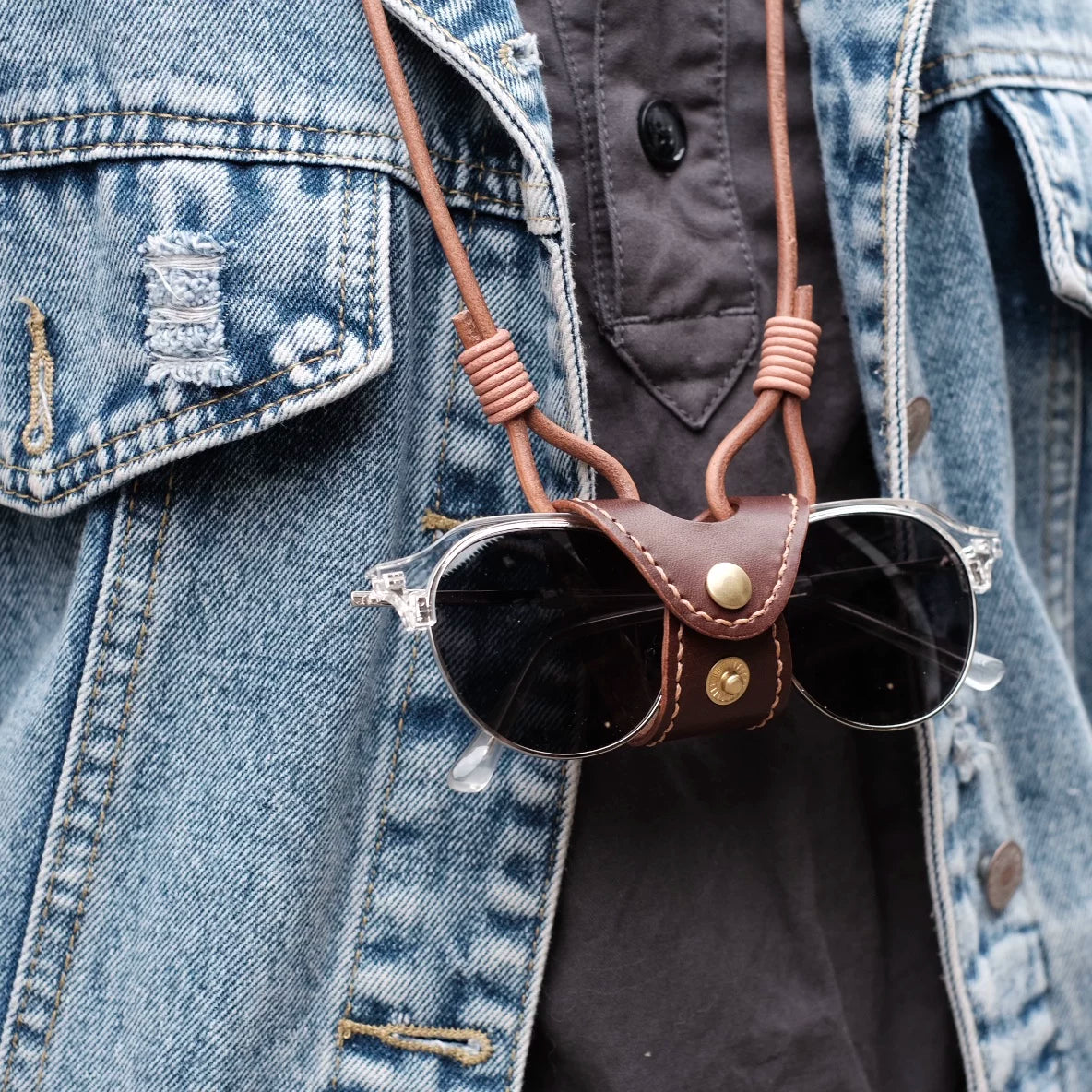 Cute Handmade Leather Eyewear Chain Accessory