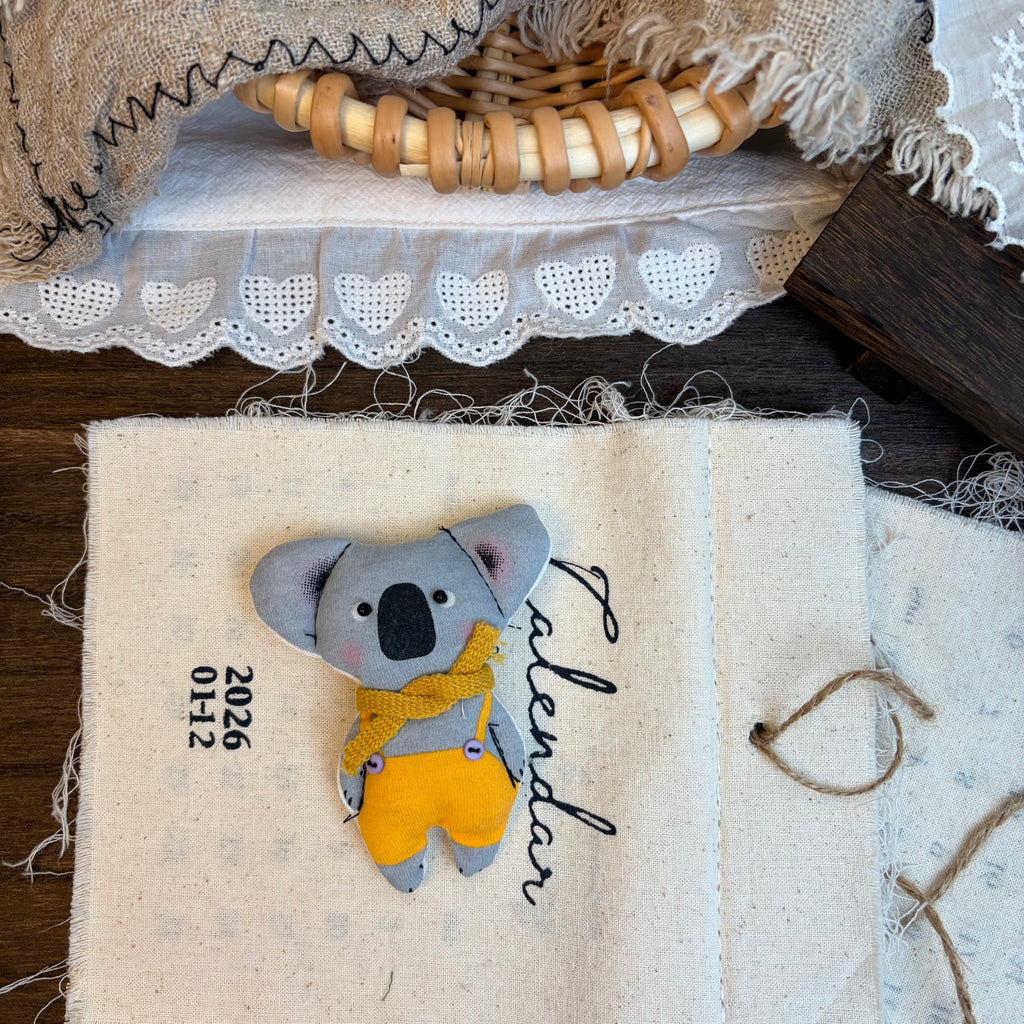 Cute Handmade Fabric Cotton Doll Brooch Pin Accessory
