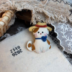 Cute Handmade Fabric Cotton Doll Brooch Pin Accessory