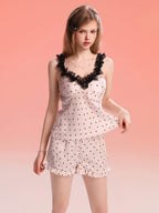 Women's Sexy Ice Silk Camisole Nightdress and Homewear Short Skirt