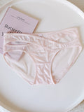 Cross-Cut Hollow-Out Sheer Mesh Lace Panties with Cotton Crotch