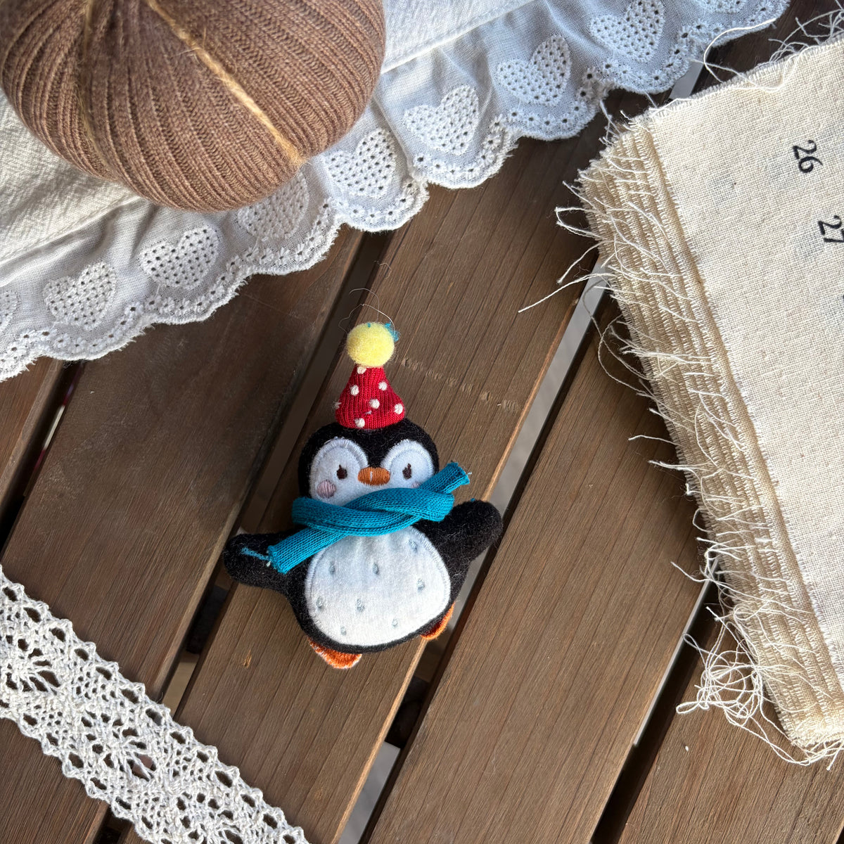 Cute Handmade Fabric Cotton Doll Brooch Pin Accessory