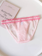 French-Inspired Vintage Panties with Bow and Lace Trim