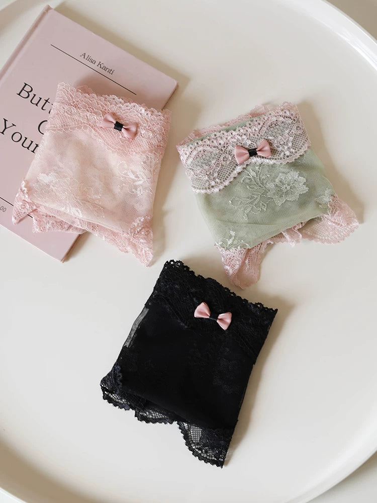 French-Inspired Vintage Panties with Lace Trim